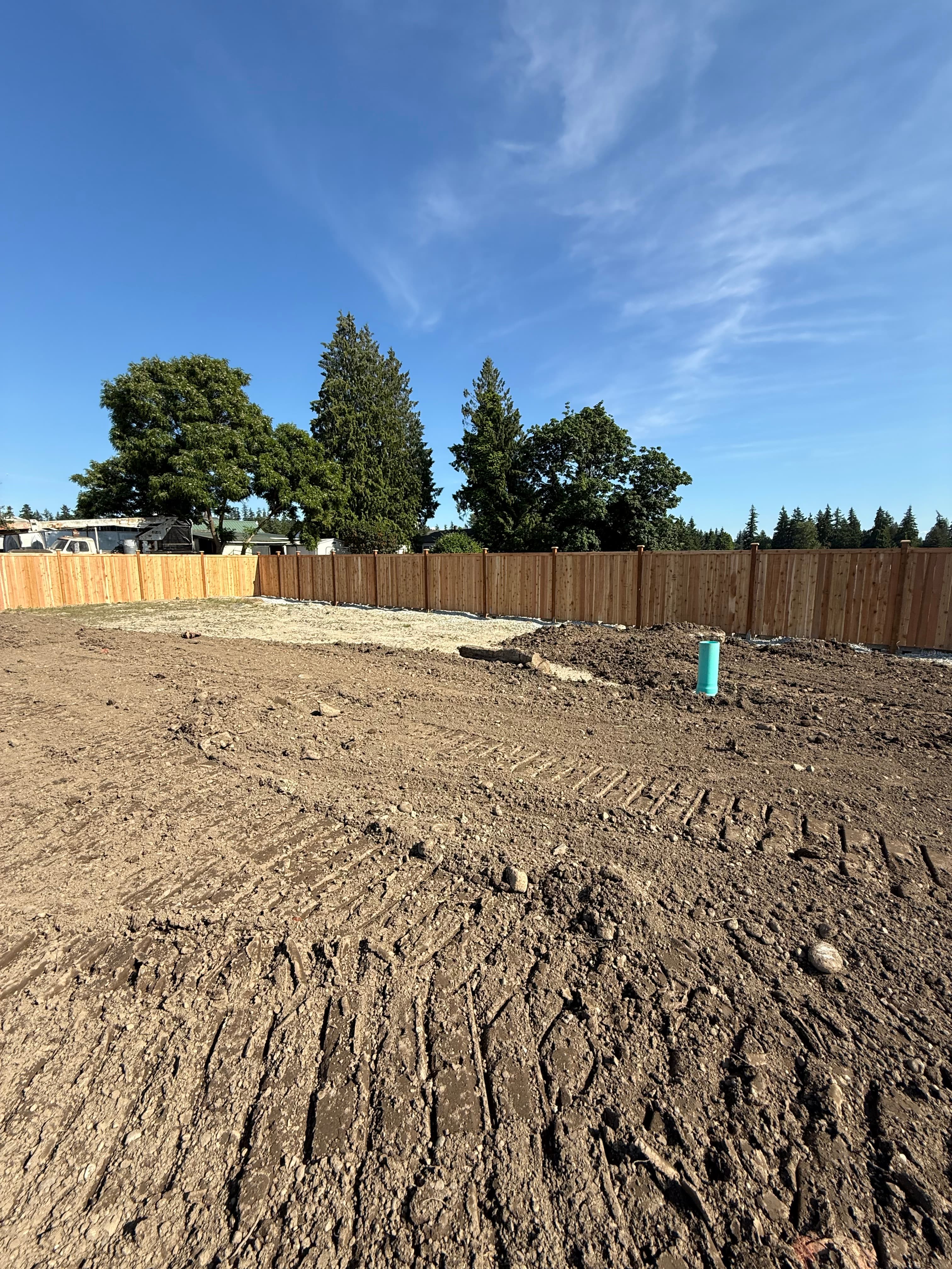 Fence and boundary cleanup detail in Pierce County WA