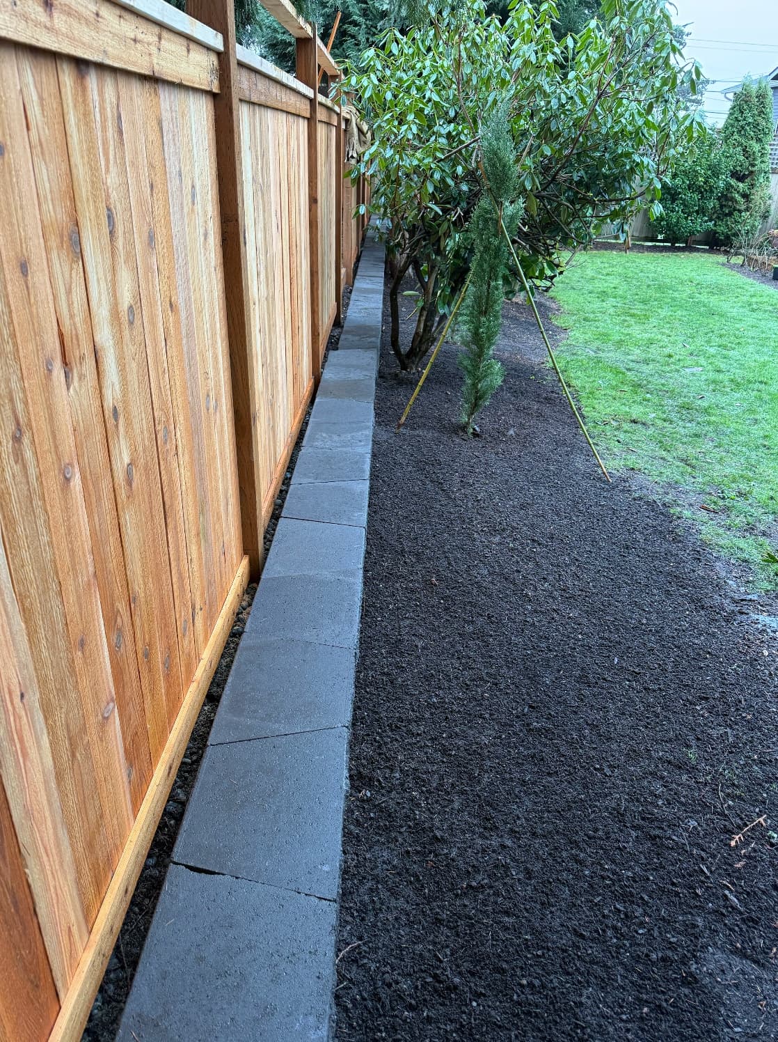 Retaining wall and step geometry from side angle in Tacoma WA